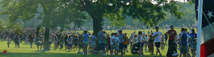 Photo of the Worlds Largest Workout run.