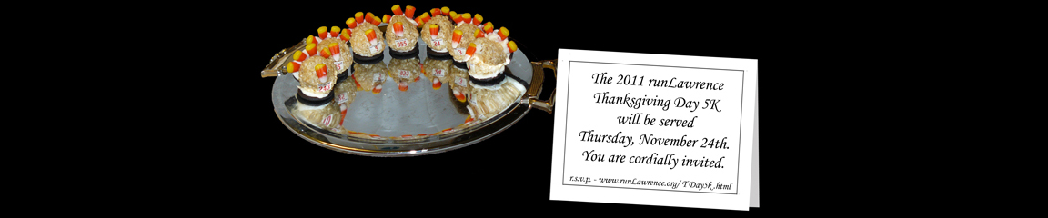 2011 runLawrence Thanksgiving Day 5K entry information.
