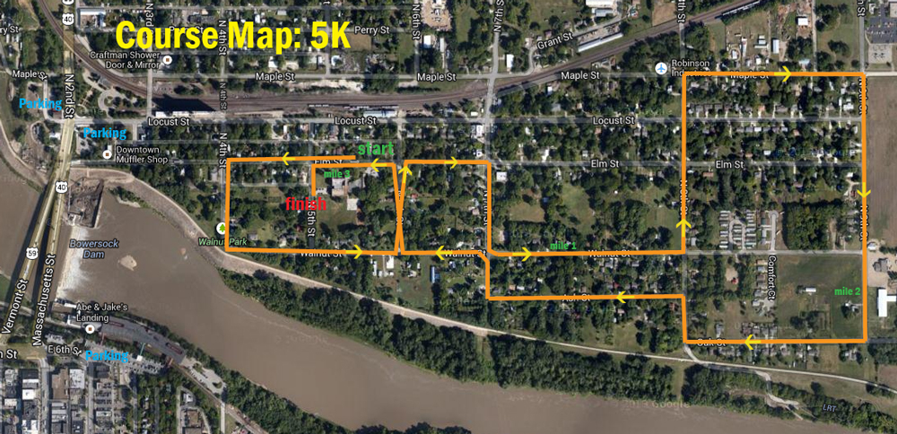 5K course map.