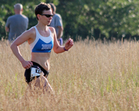Photo of Amy Schmitz, overall female winner at the KCXC Challenge.