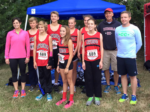 Photo of the runLawrence Middle School Cross Country team at the September 12th Emporia Invitational.
