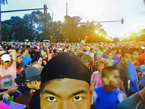 Phot of Jason Holbert at the September 27th Chicago Half Marathon.