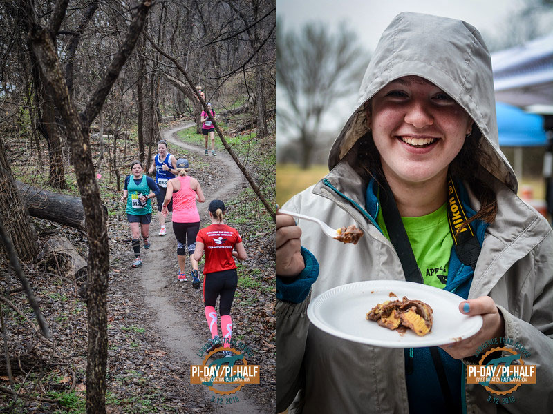 Link to Mile 90 Photography  gallery of photos from the Pi-Day Pi Half Trail Run.
