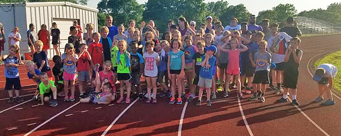Photo of the TCB Track Club workout on June 5, 2018.