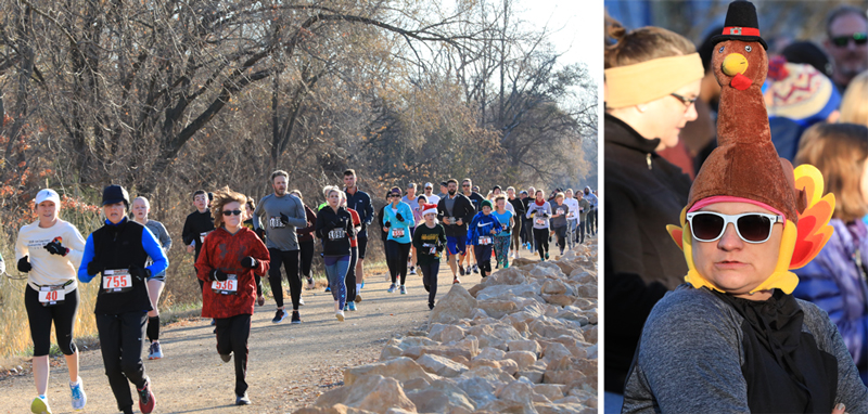 Photos of the 2018 runLawrence Thanksgiving Day 5K by Jerry Jost.