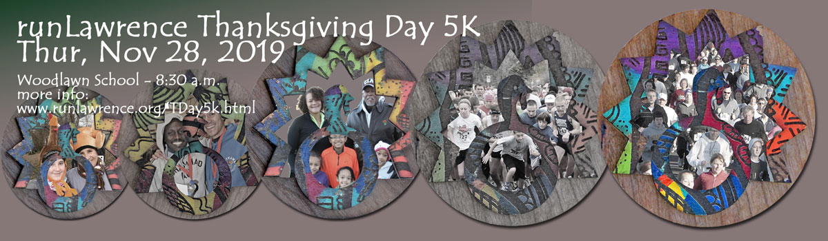 2018 runLawrence Thanksgiving Day 5K website header.