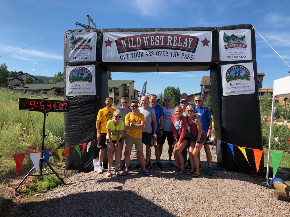 Photo of the Ad Astra team - winners of the open category at the Wild West Relay in Colorado.