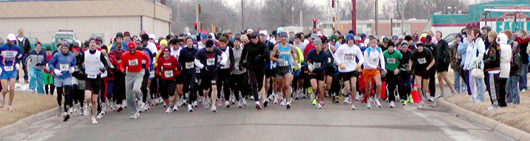 photo of the 2007 start of the Topeka to Auburn Half Marathon