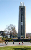 photo of runners on Campanile hairpin