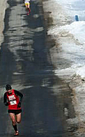 Brett RInehart leading up the Urish Rd hill.