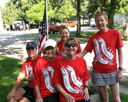 Photo of Mianne Irick, Celester Leonardi, Becky McClure, Diane Waltho, and Sue Washburn.