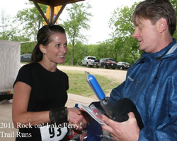 Photo of 50K winner, Mindy Coolman, with Ben Holmes.