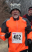 David Baldwin (Lawrence) in his knitted Sandrat cap.