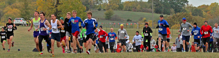 Photo of the start of the Dr Bob 5K Run at Rim Rock Farm.