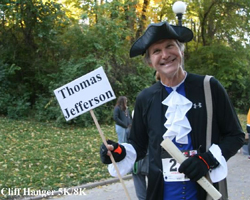 Thomas Jefferson at the Cliff Hanger Run.