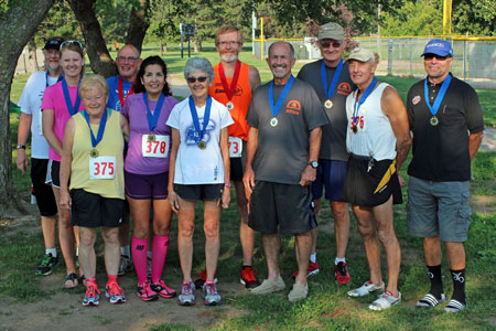 Photos of the medal winners.