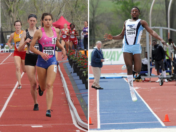 Photo from the Thursday morning events at the Kansas Relays.