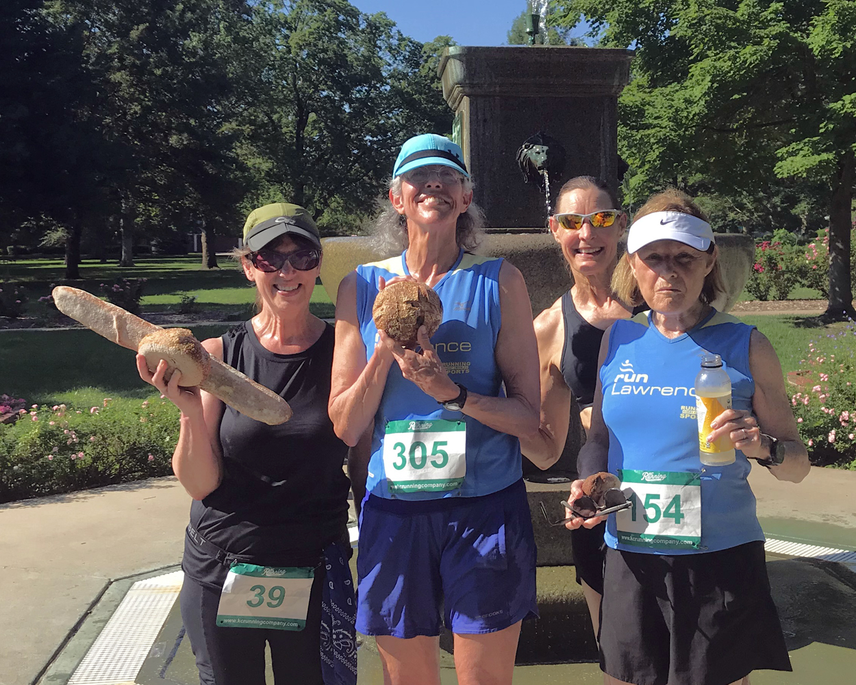 Photo of Laurie, Molly, Becky, and Celeste at the 2018 5K Home Run.