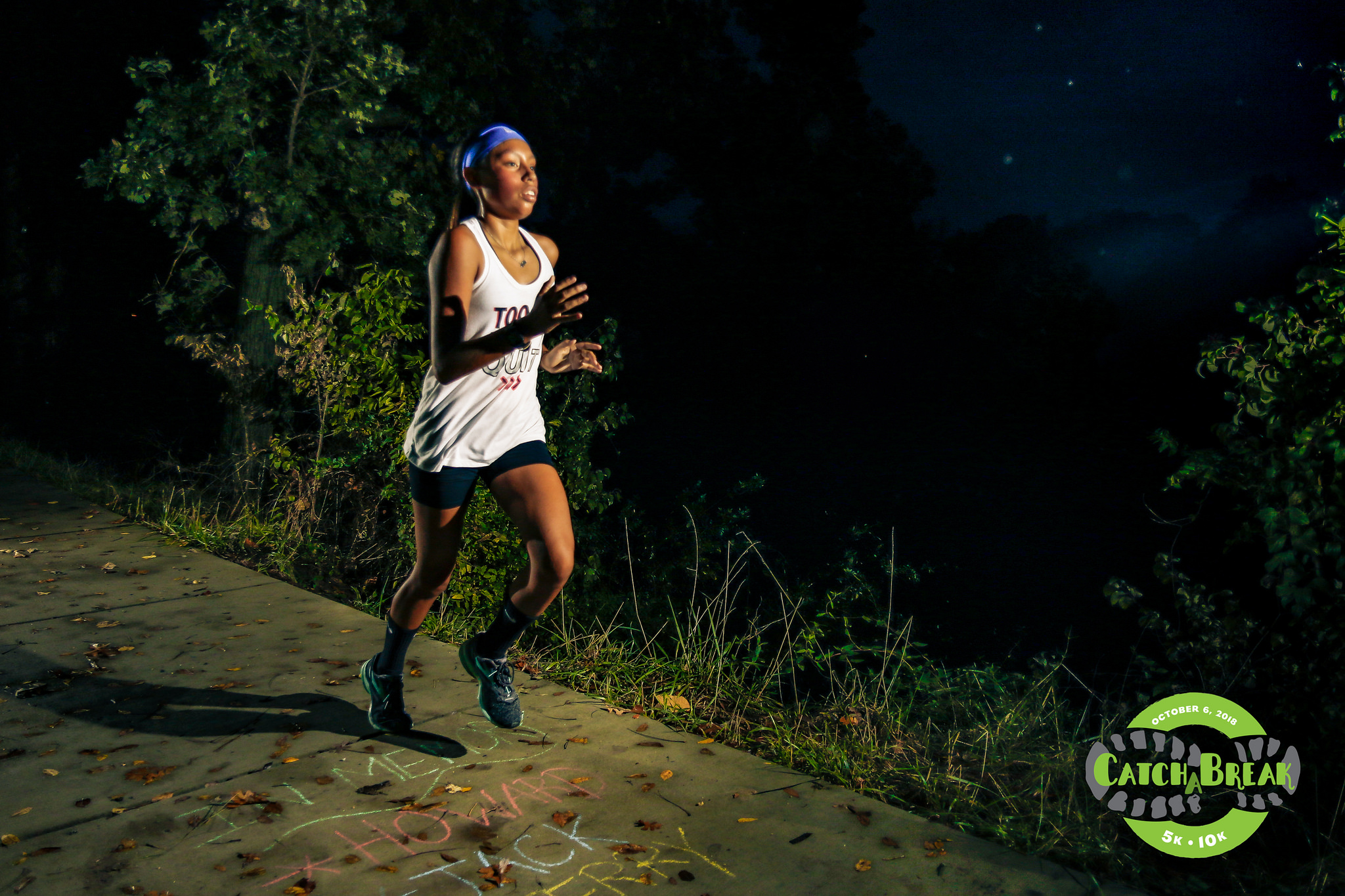 Photo of Lucy Hardy at the Catch a Break 5K/10K on OCtober 9, 2018.