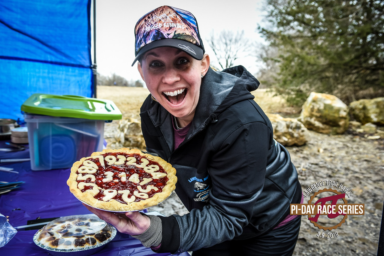 Photo of the Pi Day Run pi pie.