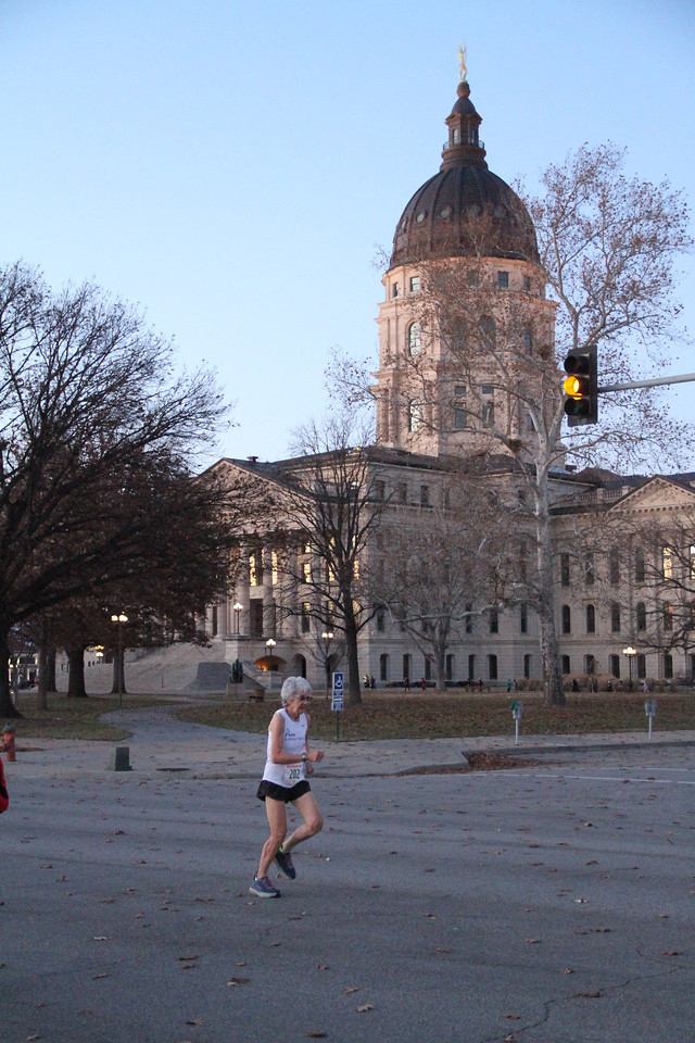 Photo of Dee Boeck at the Topeka MKA Rescue Run, Movember 30, 2019.