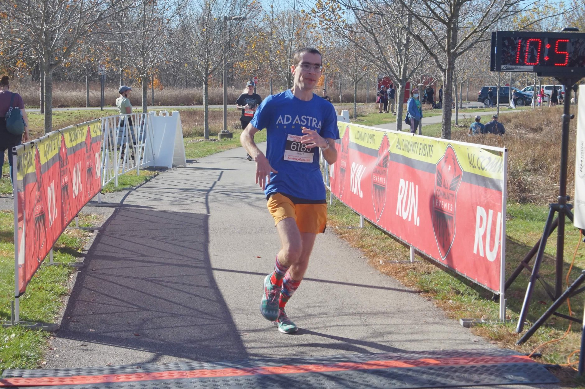 Photo of Matt O'Reilly at the Louisville Marathon.