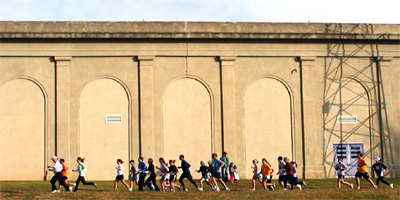 Turkey Trot start at Haskell Stadium